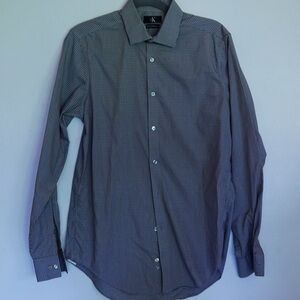 Calvin Klein Black and Gray Dress Shirt Classic Style